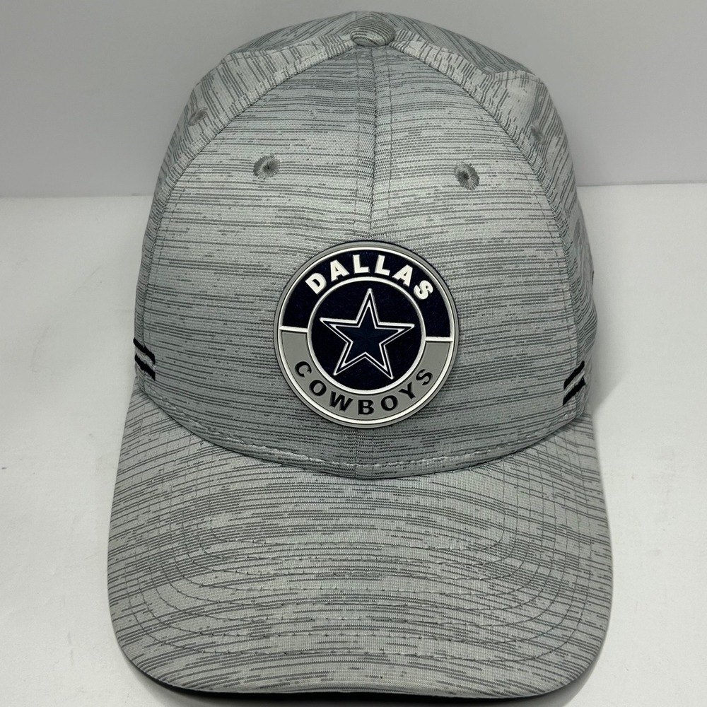 New Era 39THIRTY Dallas Cowboys Grey Space Dye Stretch Fit Hat 60 Years Logo
